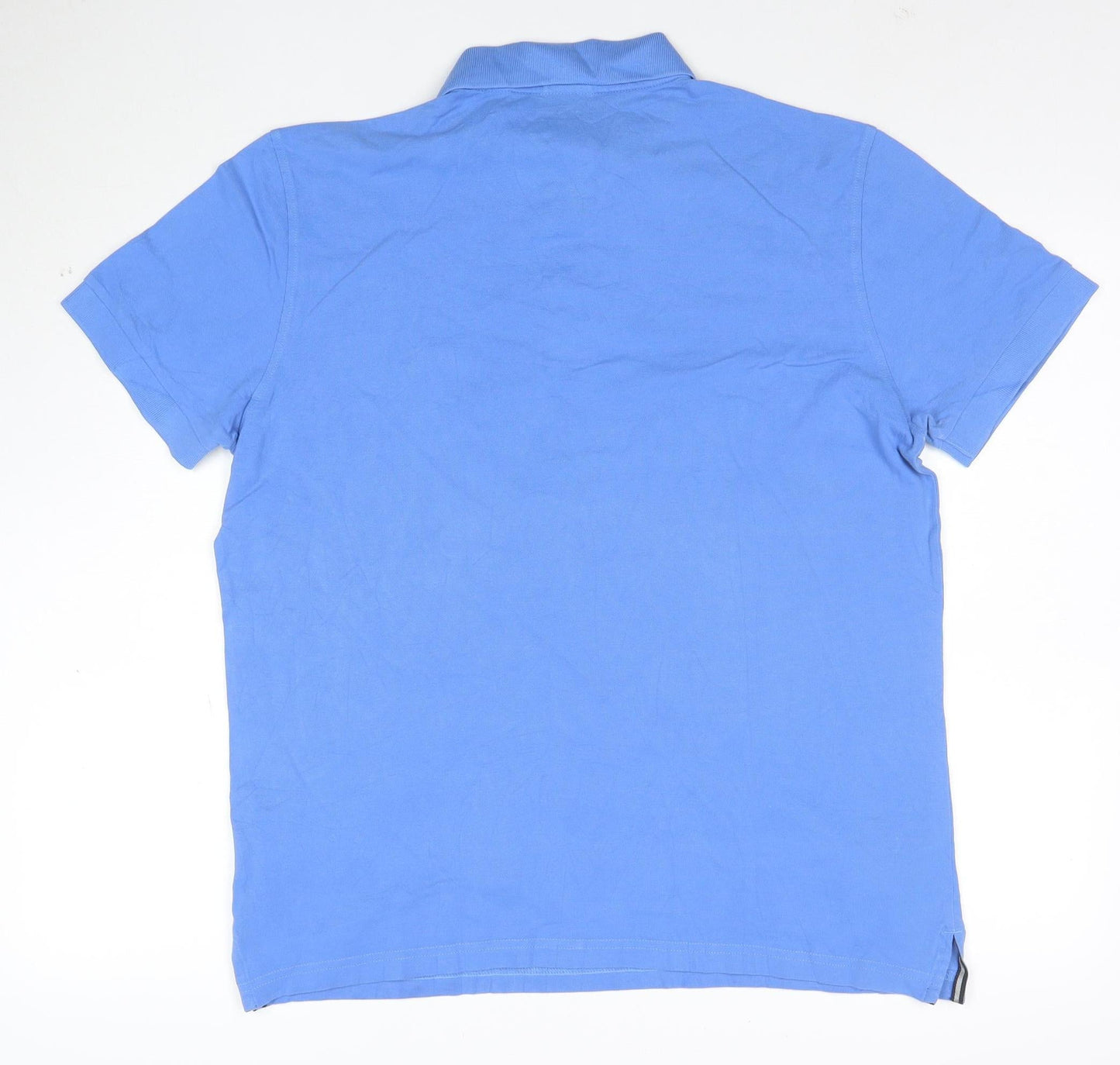 Hugo Boss Mens Blue XL Regular Fit Pima Cotton Polo Shirt