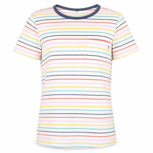 Vans Womens Multicoloured Striped Ringer T-Shirt Size L