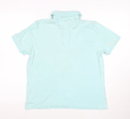 Tommy Hilfiger Men's Blue Custom Fit Cotton Polo Shirt Size S