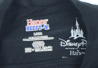 Hanes Disney Parks Men's Black Long Sleeve Walt Disney World T-Shirt L