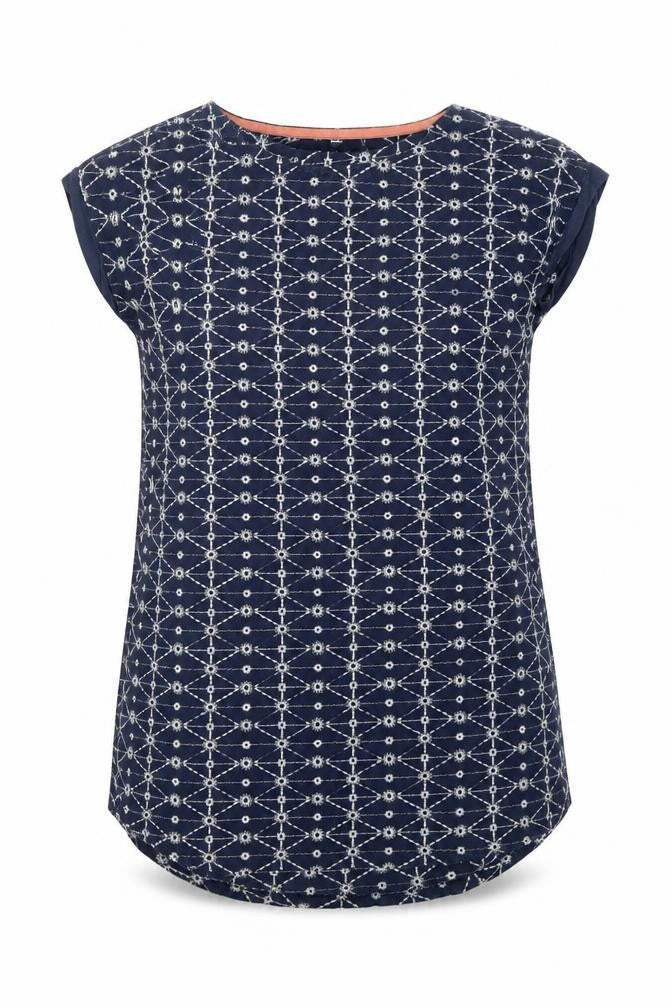 White Stuff Women Blue Embroidered Shift Dress Size 12