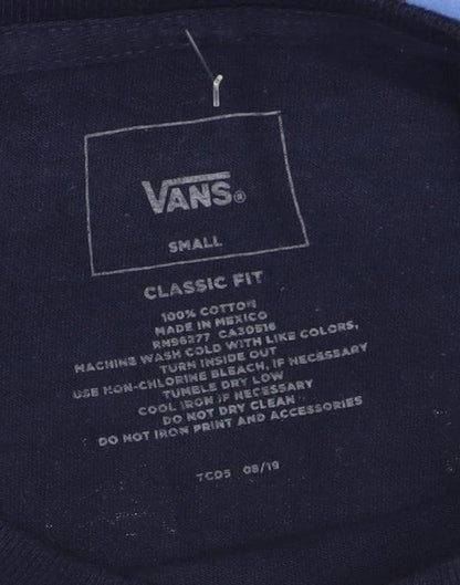 Vans Men's Blue Long Sleeve Pullover Sweatshirt Small