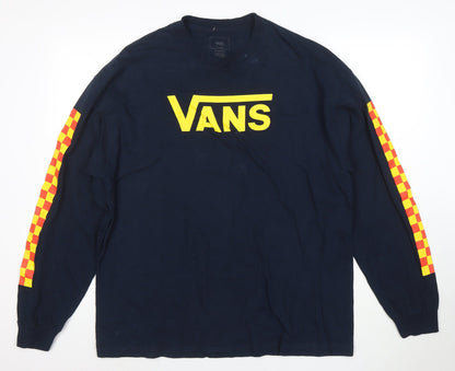 Vans Men's Blue XL Long Sleeve Classic Fit Logo Sweatshirt