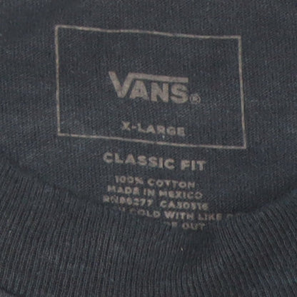 Vans Men's Blue XL Long Sleeve Classic Fit Logo Sweatshirt