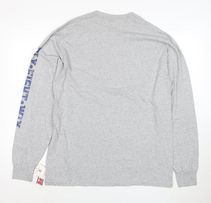 Soffe Men's Grey Air Force Long Sleeve Graphic T-Shirt Size L