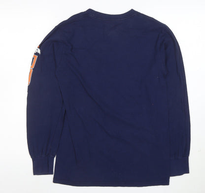 NFL Team Apparel Men's Navy Denver Broncos Long Sleeve T-Shirt Size S