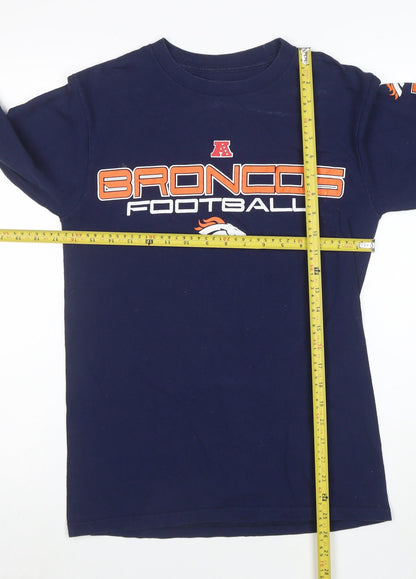 NFL Team Apparel Men's Navy Denver Broncos Long Sleeve T-Shirt Size S