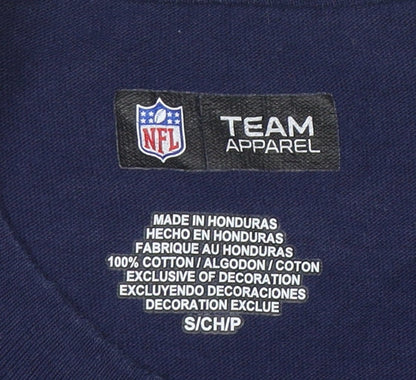 NFL Team Apparel Men's Navy Denver Broncos Long Sleeve T-Shirt Size S