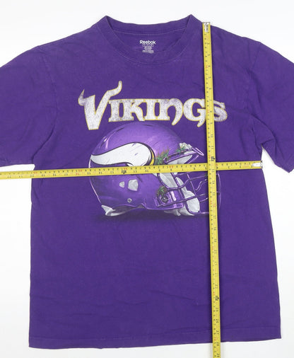 Reebok Men's Purple Minnesota Vikings Graphic T-Shirt Size L