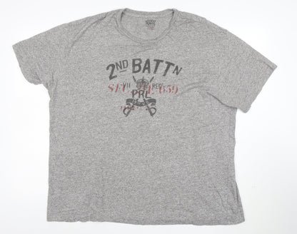 Ralph Lauren Men's Grey XL Graphic Military Crew Neck T-Shirt