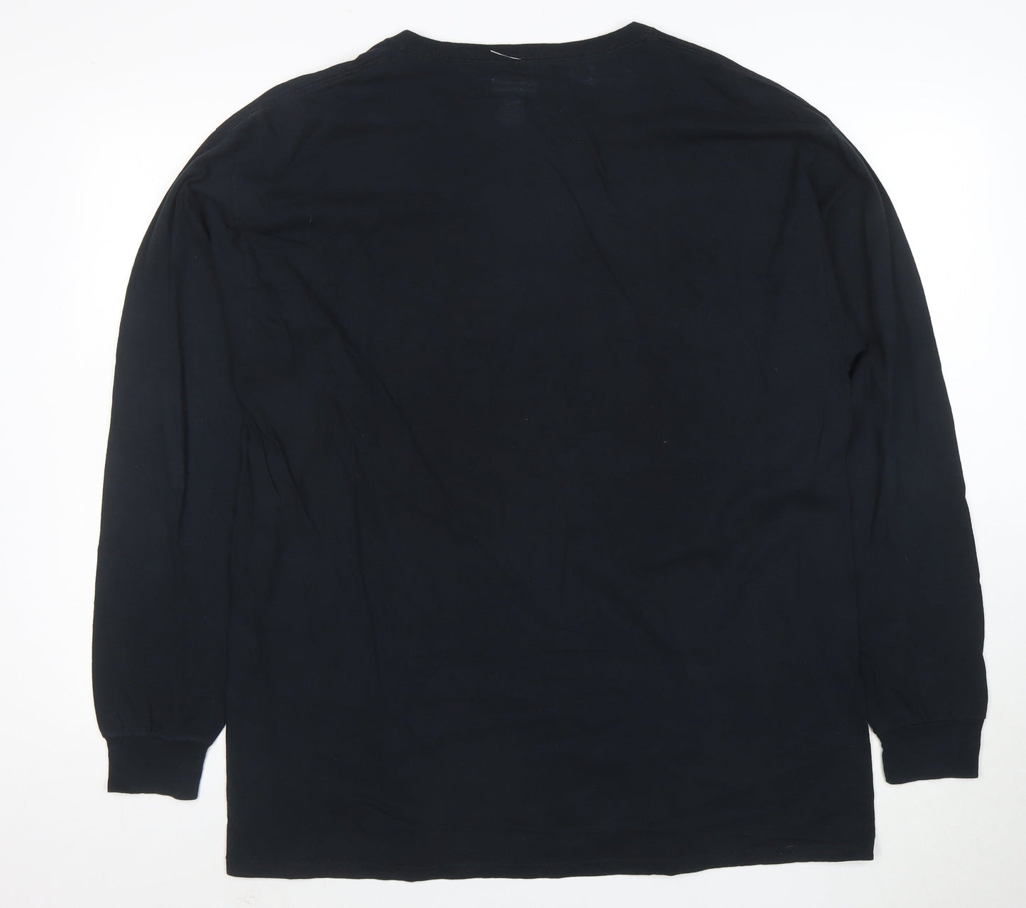 Champion Men's Black Long Sleeve Logo Graphic T-Shirt 1XL