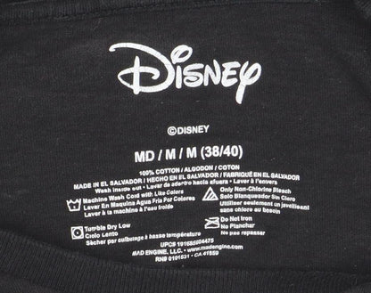 Disney Men Black Mickey Mouse Long Sleeve Graphic T-Shirt M