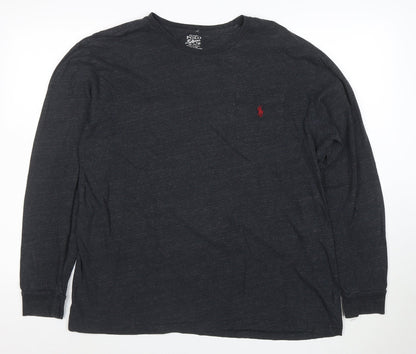 Ralph Lauren Polo Mens Black Long Sleeve Cotton T-Shirt L