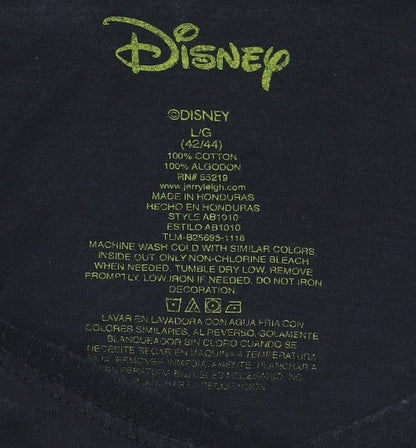 Disney Men's Black Mickey Mouse Graphic T-Shirt Size L