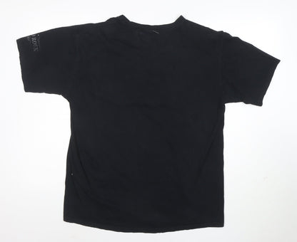 Hard Rock Cafe Men's Black Graphic T-Shirt Large Cotton Music Theme