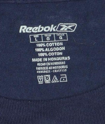 Reebok Men’s Navy New England Patriots Long Sleeve T-Shirt Size L