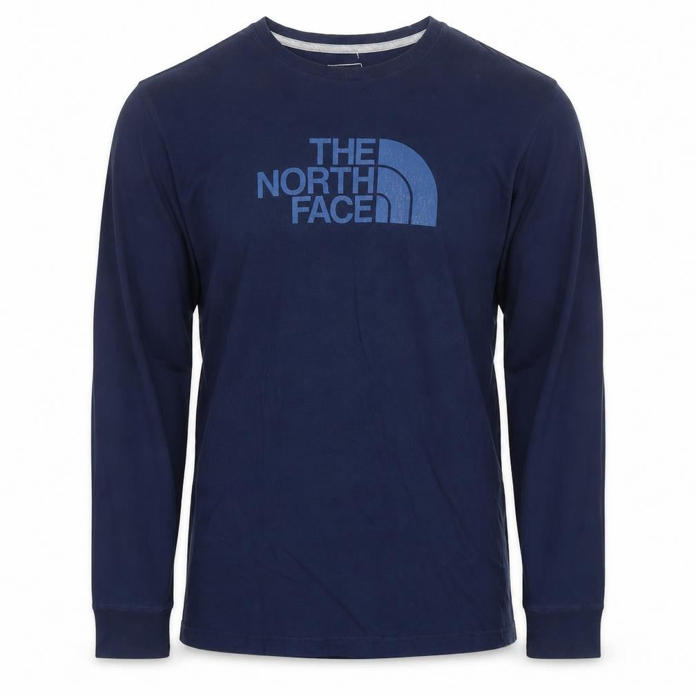 The North Face Men's Navy Long Sleeve Classic Fit Cotton T-Shirt M