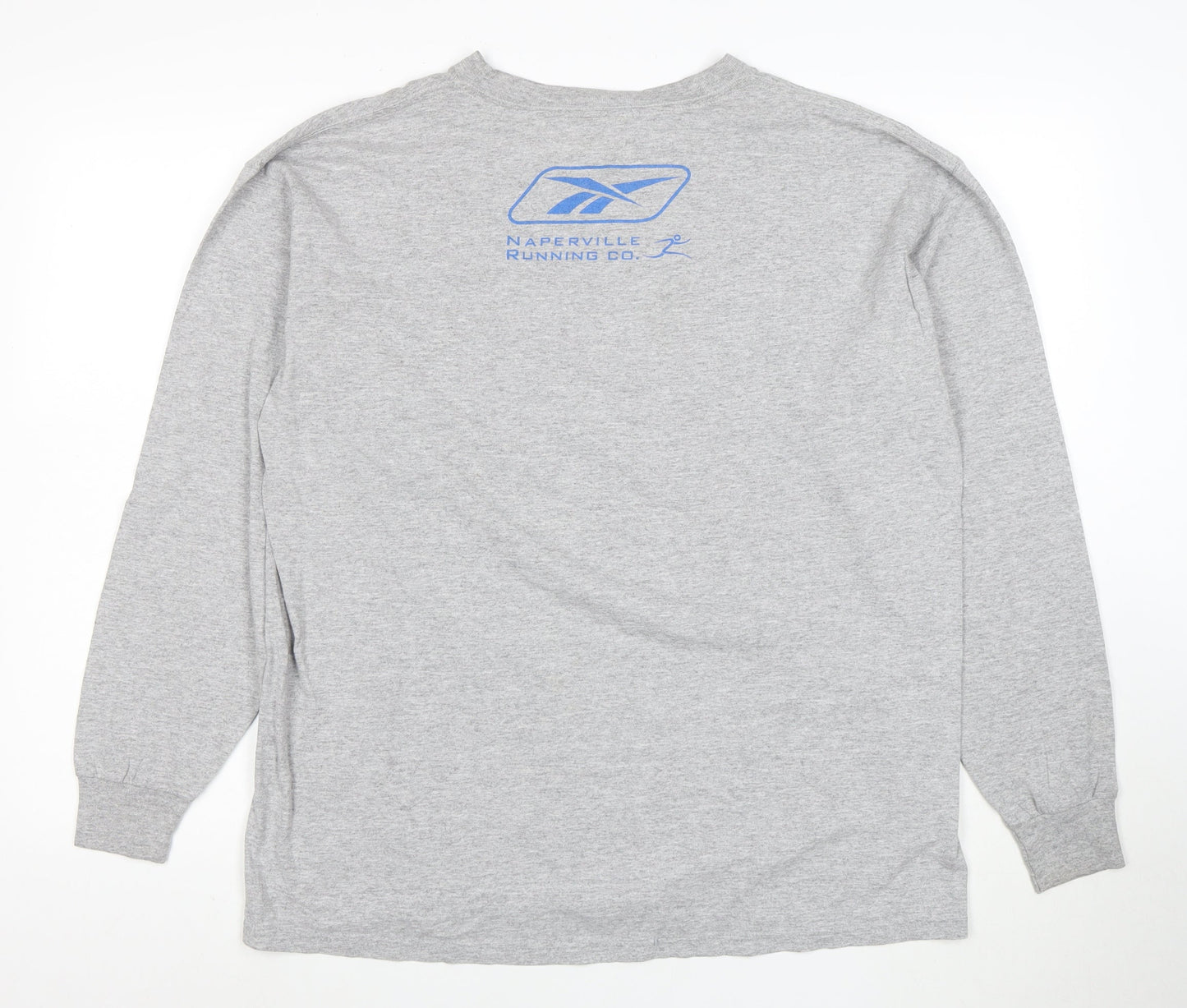 Reebok Men’s Grey Chicago Marathon 2003 Long Sleeve Sports T-Shirt L