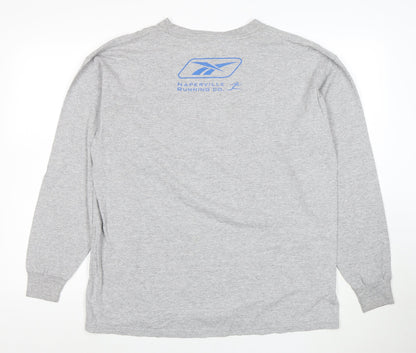 Reebok Men’s Grey Chicago Marathon 2003 Long Sleeve Sports T-Shirt L
