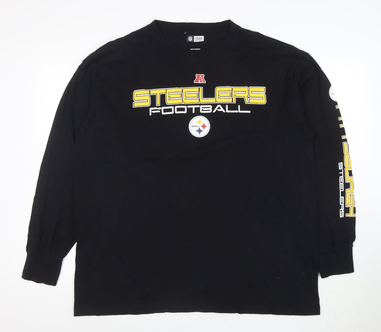 NFL Team Apparel Men's Black XL Steelers Long Sleeve Football T-Shirt