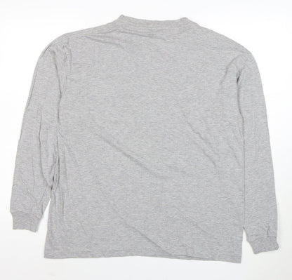 Talha USA Men’s Grey Long Sleeve Crew Neck SEA ISLE T-Shirt XL