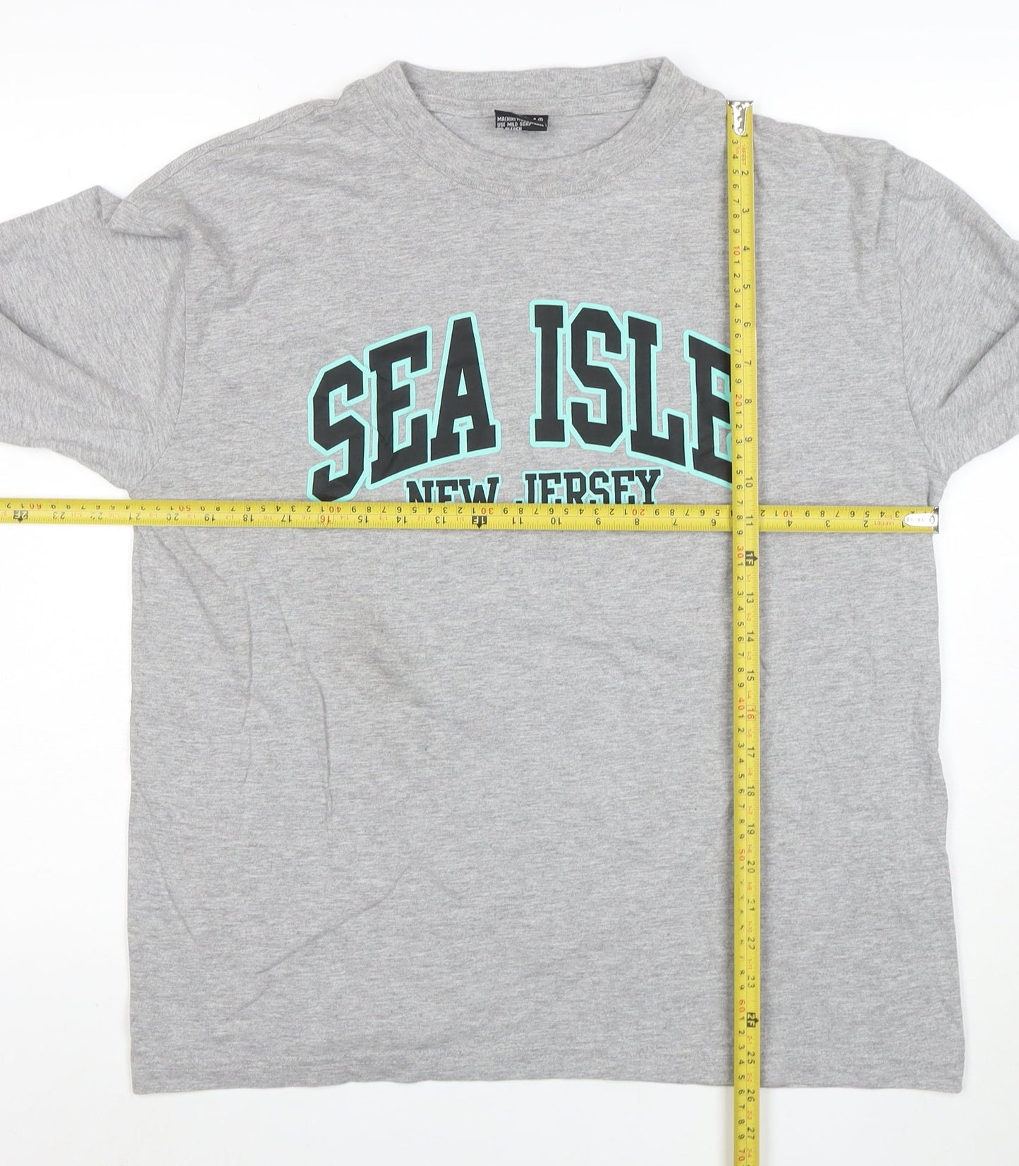 Talha USA Men’s Grey Long Sleeve Crew Neck SEA ISLE T-Shirt XL