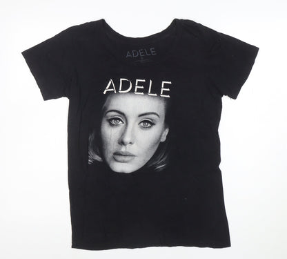 Adele Womens Black Live 2016 Tour Short Sleeve Cotton T-Shirt Size S