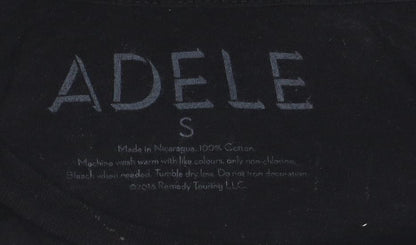 Adele Womens Black Live 2016 Tour Short Sleeve Cotton T-Shirt Size S