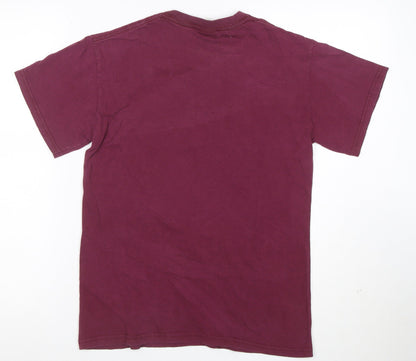 Gildan Men's Purple Graphic Sports T-Shirt Size S