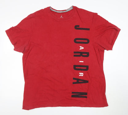 Jordan Men's Red 2XL Graphic Sports T-Shirt
