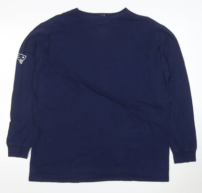 Majestic Men’s Blue Long Sleeve New England Patriots XL T-Shirt