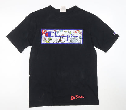 Champion Men’s Black Dr. Seuss Graphic Cotton T-Shirt Size M