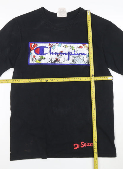 Champion Men’s Black Dr. Seuss Graphic Cotton T-Shirt Size M