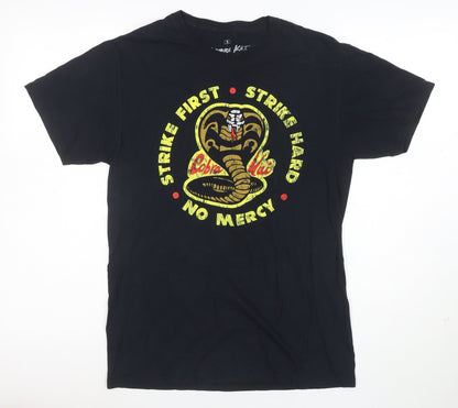 Cobra Kai Men's Black Graphic T-Shirt Small Short Sleeve Cotton