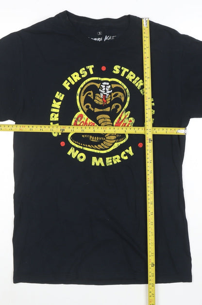 Cobra Kai Men's Black Graphic T-Shirt Small Short Sleeve Cotton