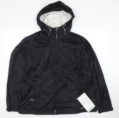 Eddie Bauer Men's Black XL Hooded Waterproof Rain Jacket