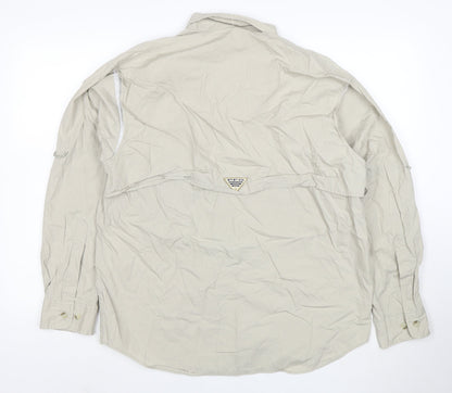 Columbia Mens Beige S Outdoor Fishing Basic Jacket Cotton Lightweight