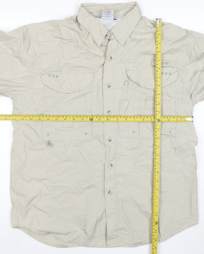 Columbia Mens Beige S Outdoor Fishing Basic Jacket Cotton Lightweight