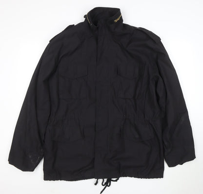 Rothco Men's Black M-65 Military Field Jacket Medium Regular Cotton Blend