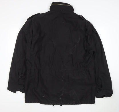 Rothco Men's Black M-65 Military Field Jacket Medium Regular Cotton Blend