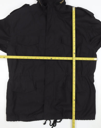 Rothco Men's Black M-65 Military Field Jacket Medium Regular Cotton Blend