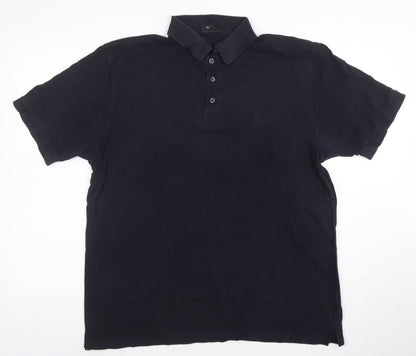 Hugo Boss Mens Black XL Pima Cotton Polo Shirt