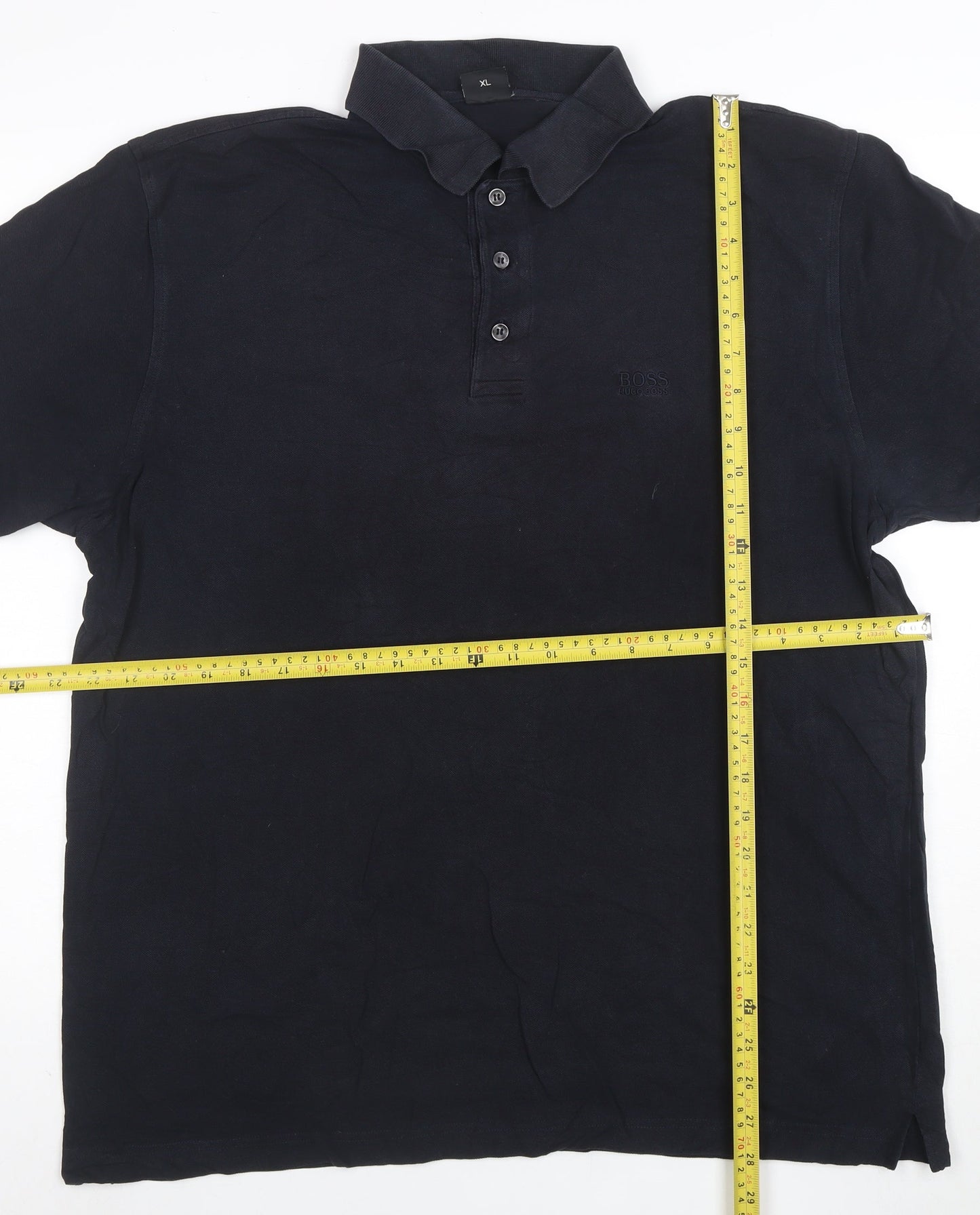 Hugo Boss Mens Black XL Pima Cotton Polo Shirt