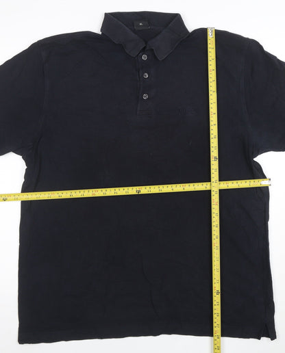 Hugo Boss Mens Black XL Pima Cotton Polo Shirt