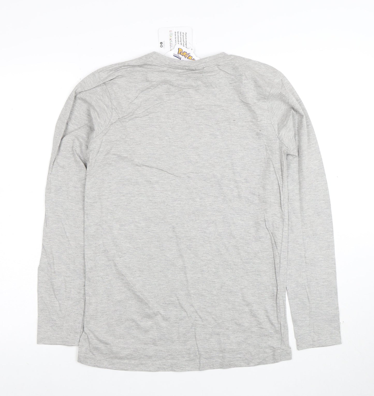 Pokémon Boys Grey Pikachu Long Sleeve T-Shirt 13-14 Years