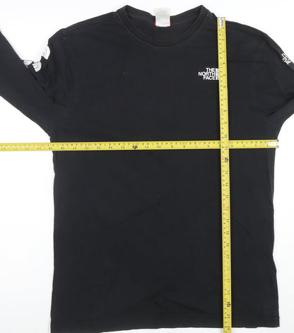 The North Face Men's Black Long Sleeve Logo Cotton T-Shirt M