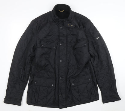 Barbour International Men’s Black XL Quilted Motorcycle Jacket