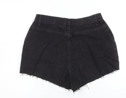 French Dressing Women’s Black Denim Cut-Off Shorts Size 12