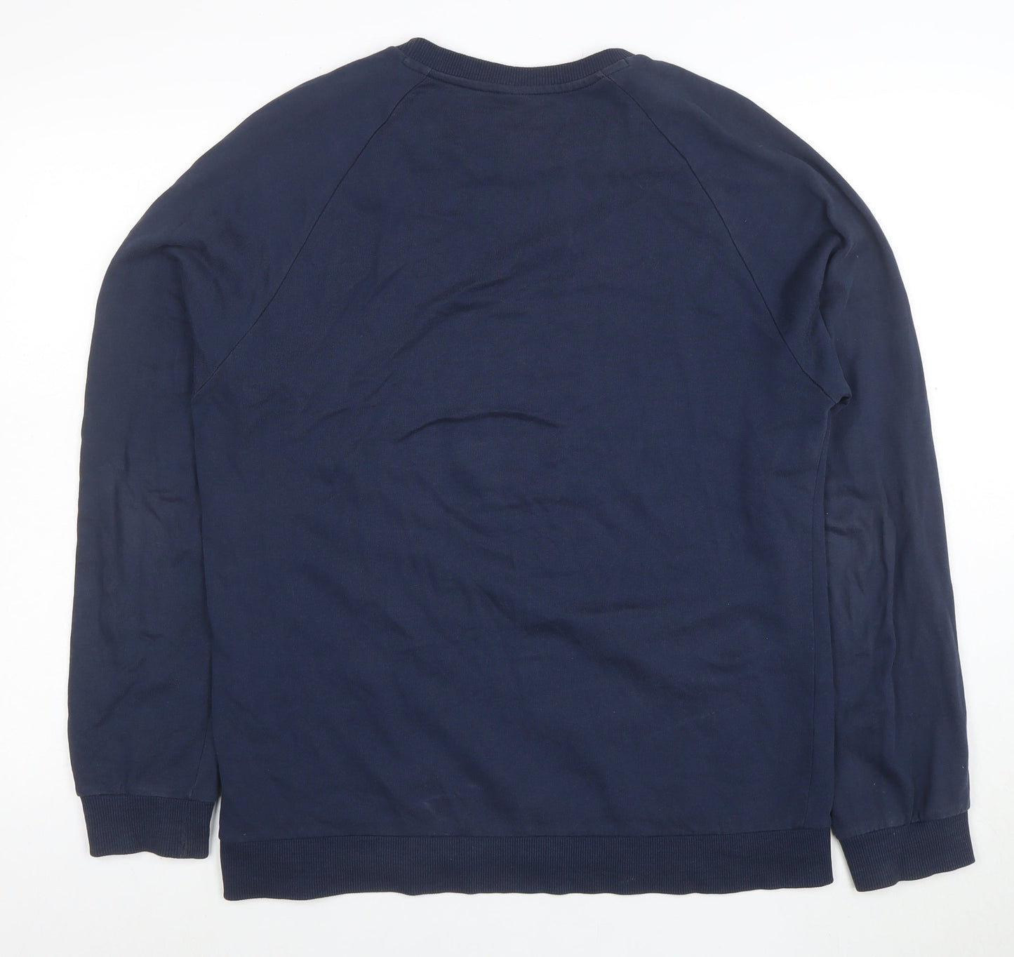 Hugo Boss Men's Blue Logo Cotton Long Sleeve T-Shirt M