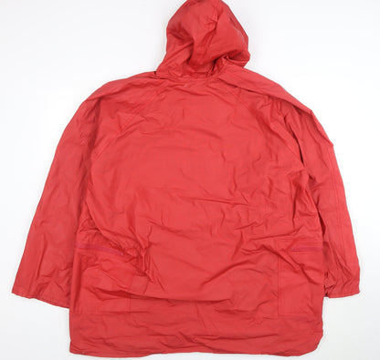 Totes Women's Red XL Hooded Waterproof Rain Jacket Coat